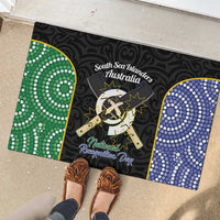 South Sea Islanders National Recognition Day Rubber Doormat Australia Aboriginal Vanuatu Pig Tusk LT14 - Polynesian Pride