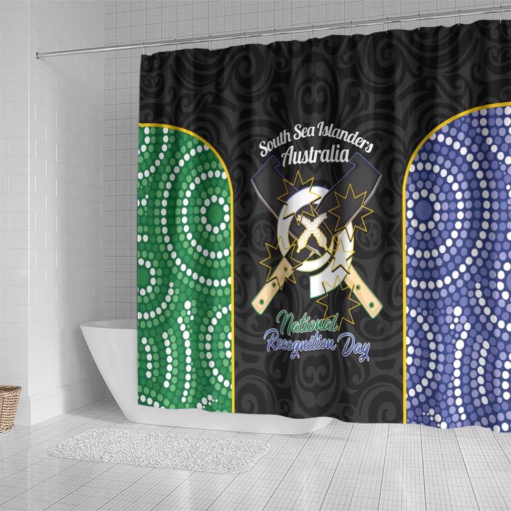 Personalised South Sea Islanders National Recognition Day Shower Curtain Australia Aboriginal Vanuatu Pig Tusk
