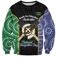 Personalised South Sea Islanders National Recognition Day Sweatshirt Australia Aboriginal Vanuatu Pig Tusk LT14 Unisex Black - Polynesian Pride