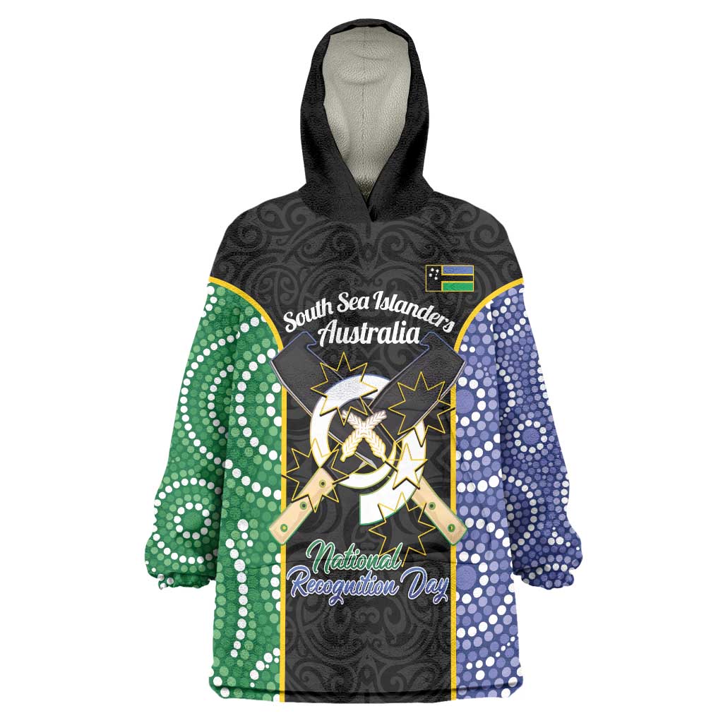 Personalised South Sea Islanders National Recognition Day Wearable Blanket Hoodie Australia Aboriginal Vanuatu Pig Tusk