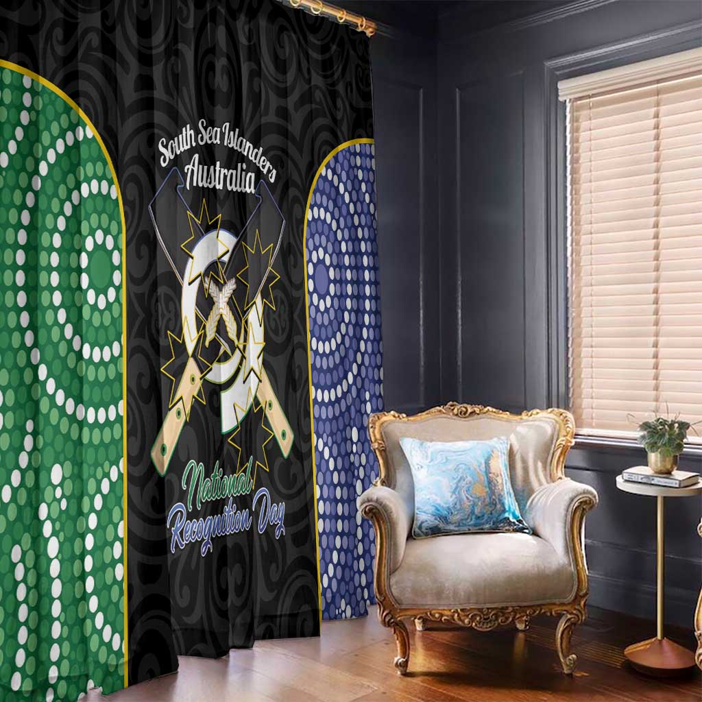 Personalised South Sea Islanders National Recognition Day Window Curtain Australia Aboriginal Vanuatu Pig Tusk