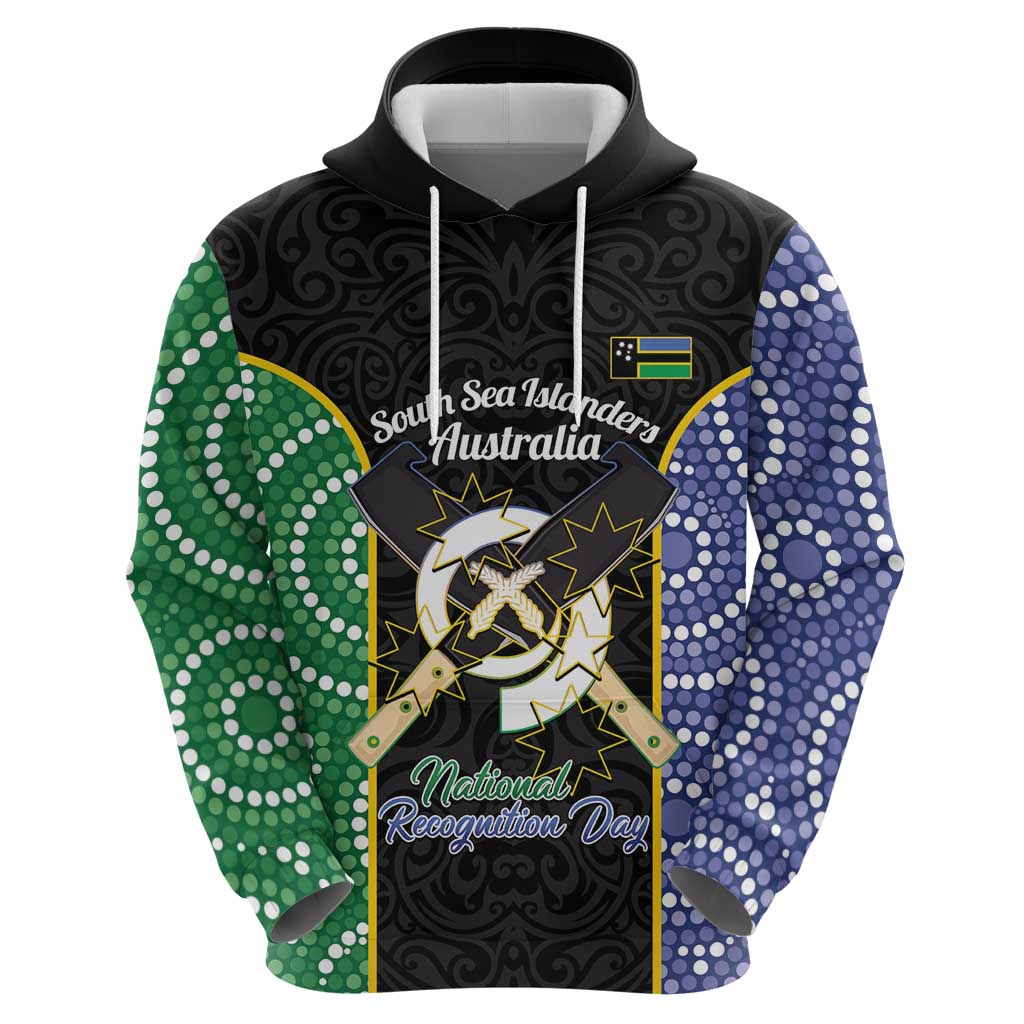 Personalised South Sea Islanders National Recognition Day Zip Hoodie Australia Aboriginal Vanuatu Pig Tusk
