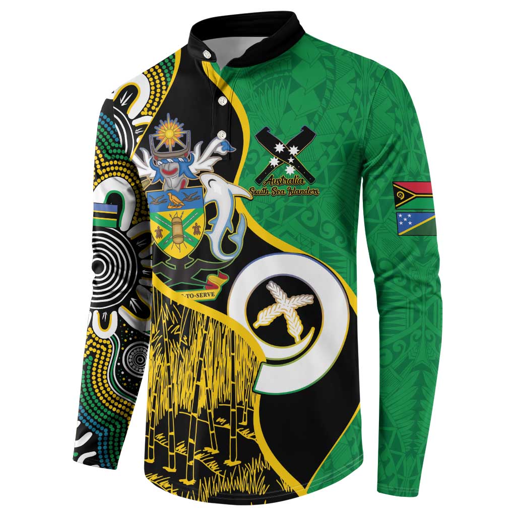 Australian South Sea Islanders National Recognition Day Button Sweatshirt Solomon Islands And Vanuatu Culture