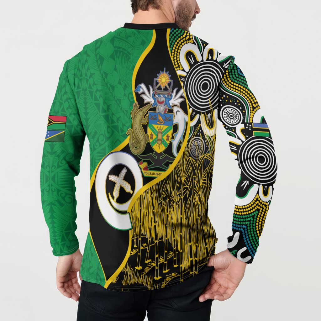 Australian South Sea Islanders National Recognition Day Button Sweatshirt Solomon Islands And Vanuatu Culture