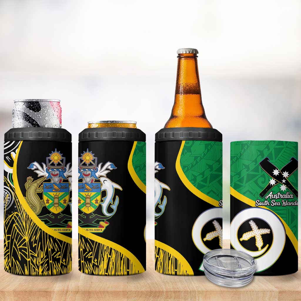 Australian South Sea Islanders National Recognition Day 4 in 1 Can Cooler Tumbler Solomon Islands And Vanuatu Culture