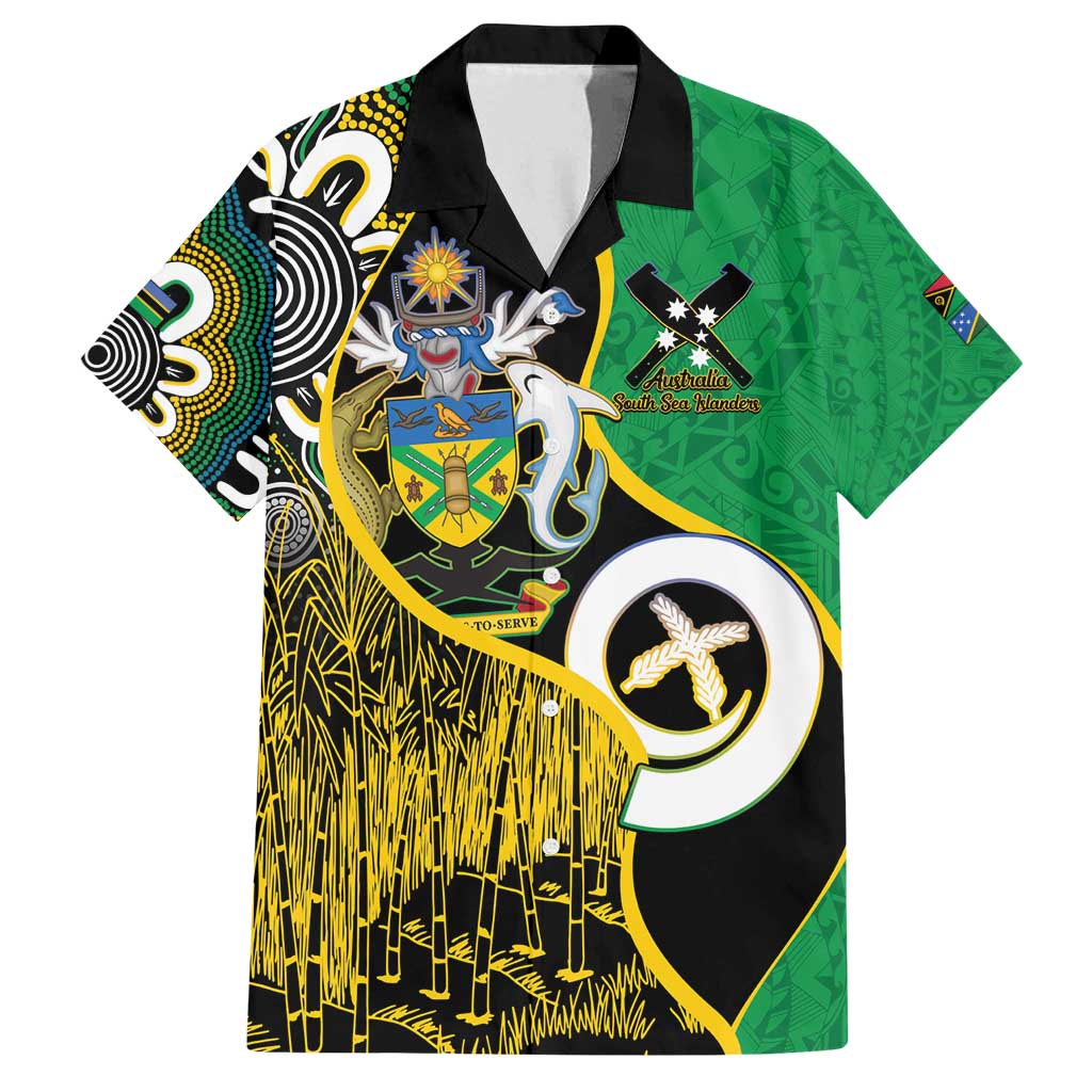 Australian South Sea Islanders National Recognition Day Family Matching Long Sleeve Bodycon Dress and Hawaiian Shirt Solomon Islands And Vanuatu Culture