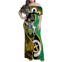 Australian South Sea Islanders National Recognition Day Family Matching Off Shoulder Maxi Dress and Hawaiian Shirt Solomon Islands And Vanuatu Culture