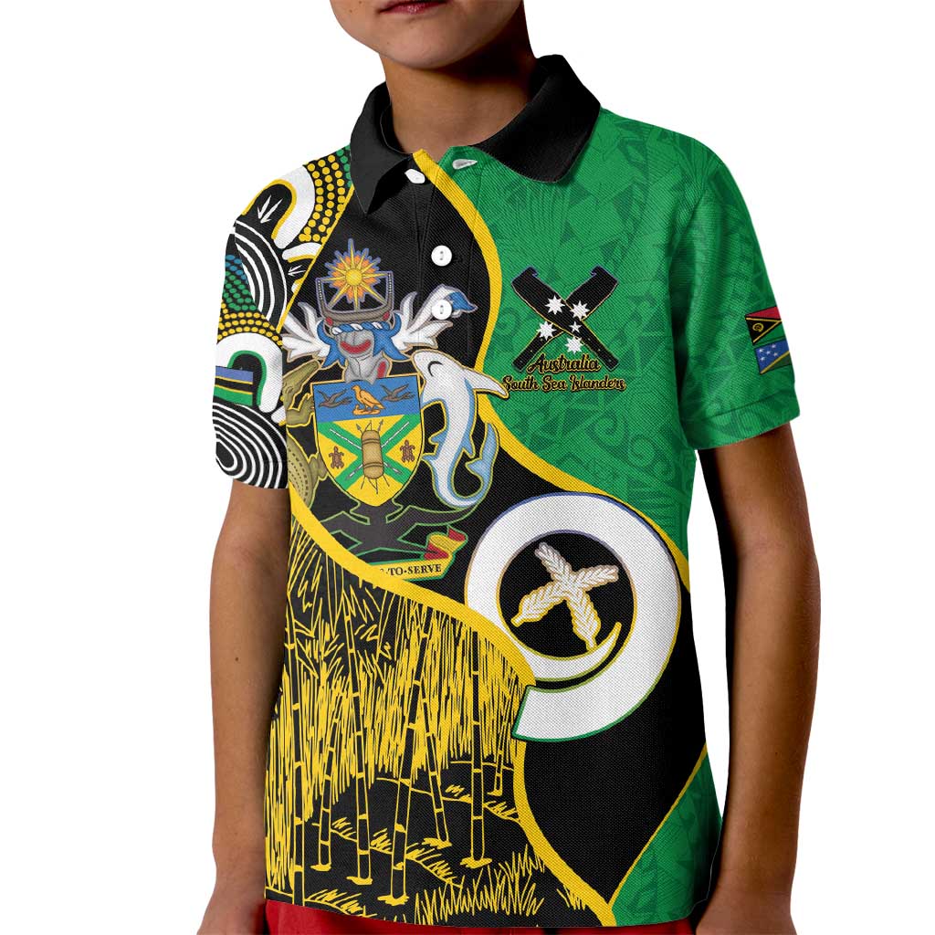 Australian South Sea Islanders National Recognition Day Kid Polo Shirt Solomon Islands And Vanuatu Culture