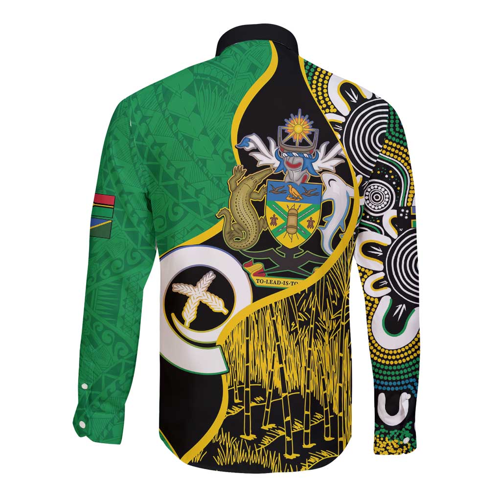 Australian South Sea Islanders National Recognition Day Long Sleeve Button Shirt Solomon Islands And Vanuatu Culture