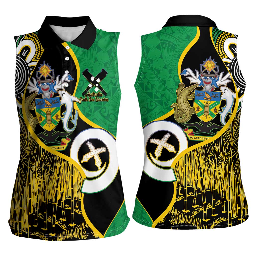 Australian South Sea Islanders National Recognition Day Women Sleeveless Polo Shirt Solomon Islands And Vanuatu Culture