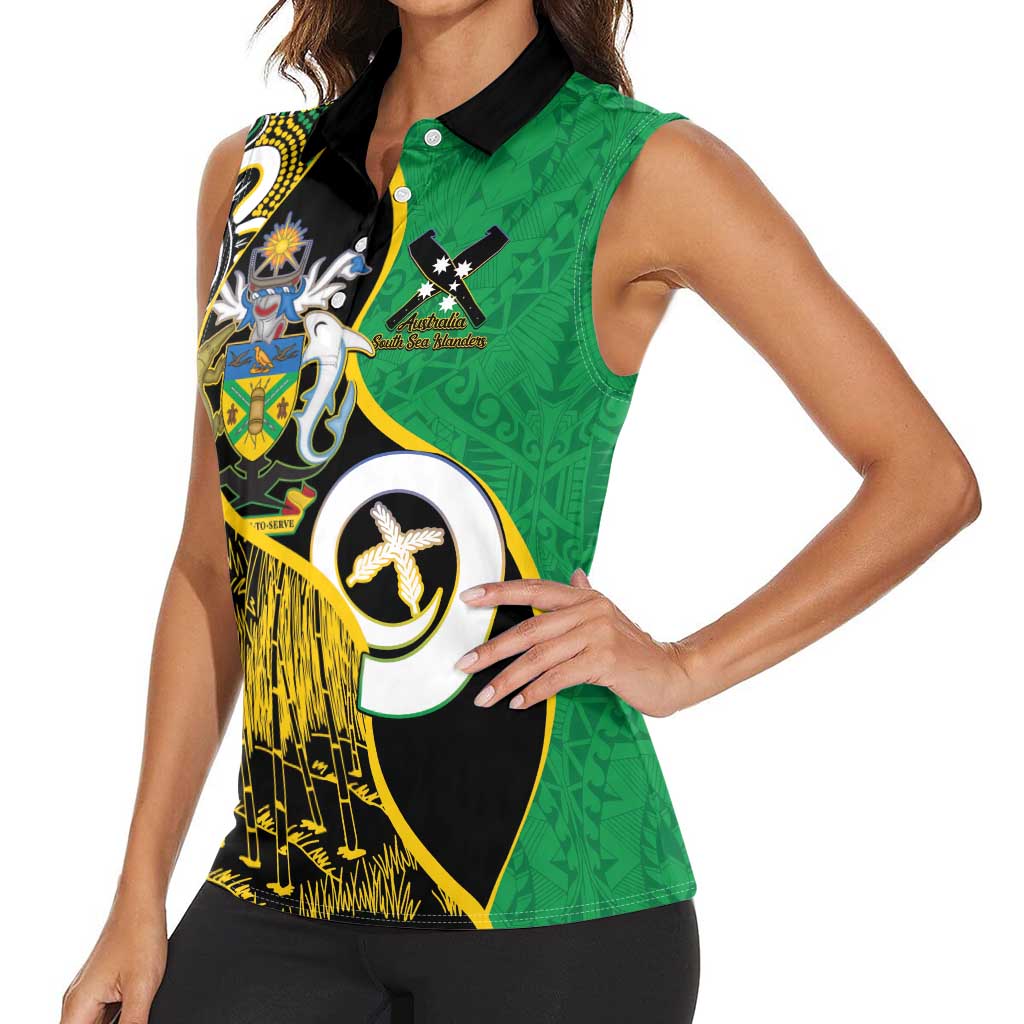 Australian South Sea Islanders National Recognition Day Women Sleeveless Polo Shirt Solomon Islands And Vanuatu Culture