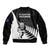 New Zealand Silver Fern Rugby Sleeve Zip Bomber Jacket All Black 2023 Go Champions Maori Pattern LT14 - Polynesian Pride