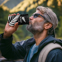 New Zealand Silver Fern Rugby 4 in 1 Can Cooler Tumbler All Black Go Champions Maori Pattern LT14