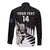 Personalised New Zealand Silver Fern Rugby Long Sleeve Button Shirt All Black 2023 Go Champions Maori Pattern LT14 - Polynesian Pride