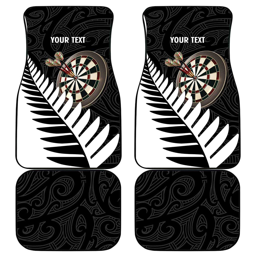 Personalised New Zealand Darts Car Mats Silver Fern Aotearoa Maori Pattern LT14 - Polynesian Pride