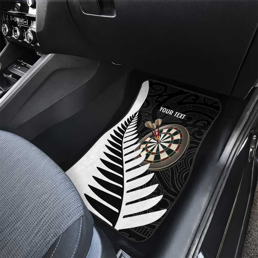 Personalised New Zealand Darts Car Mats Silver Fern Aotearoa Maori Pattern LT14 - Polynesian Pride