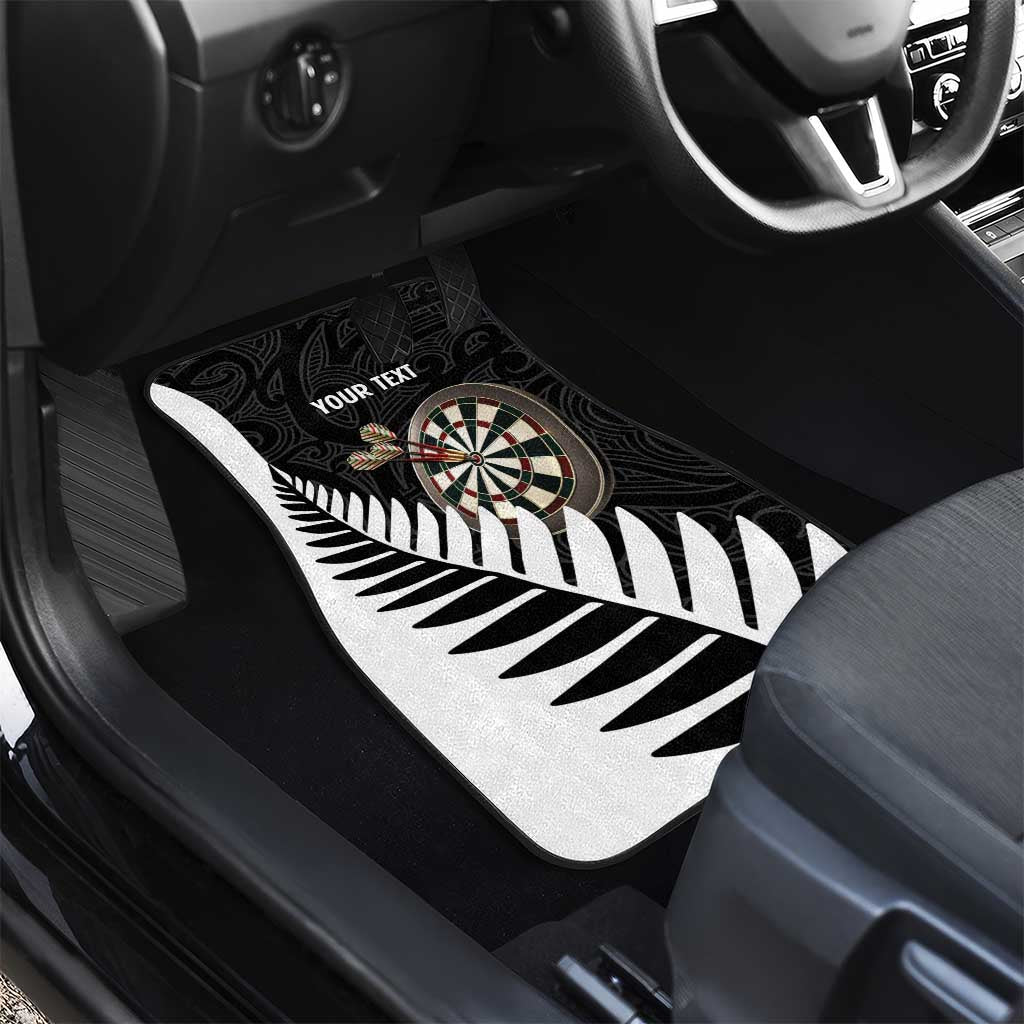 Personalised New Zealand Darts Car Mats Silver Fern Aotearoa Maori Pattern LT14 - Polynesian Pride