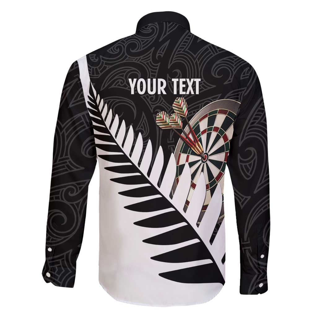 Personalised New Zealand Darts Family Matching Mermaid Dress and Hawaiian Shirt Silver Fern Aotearoa Maori Pattern - Polynesian Pride