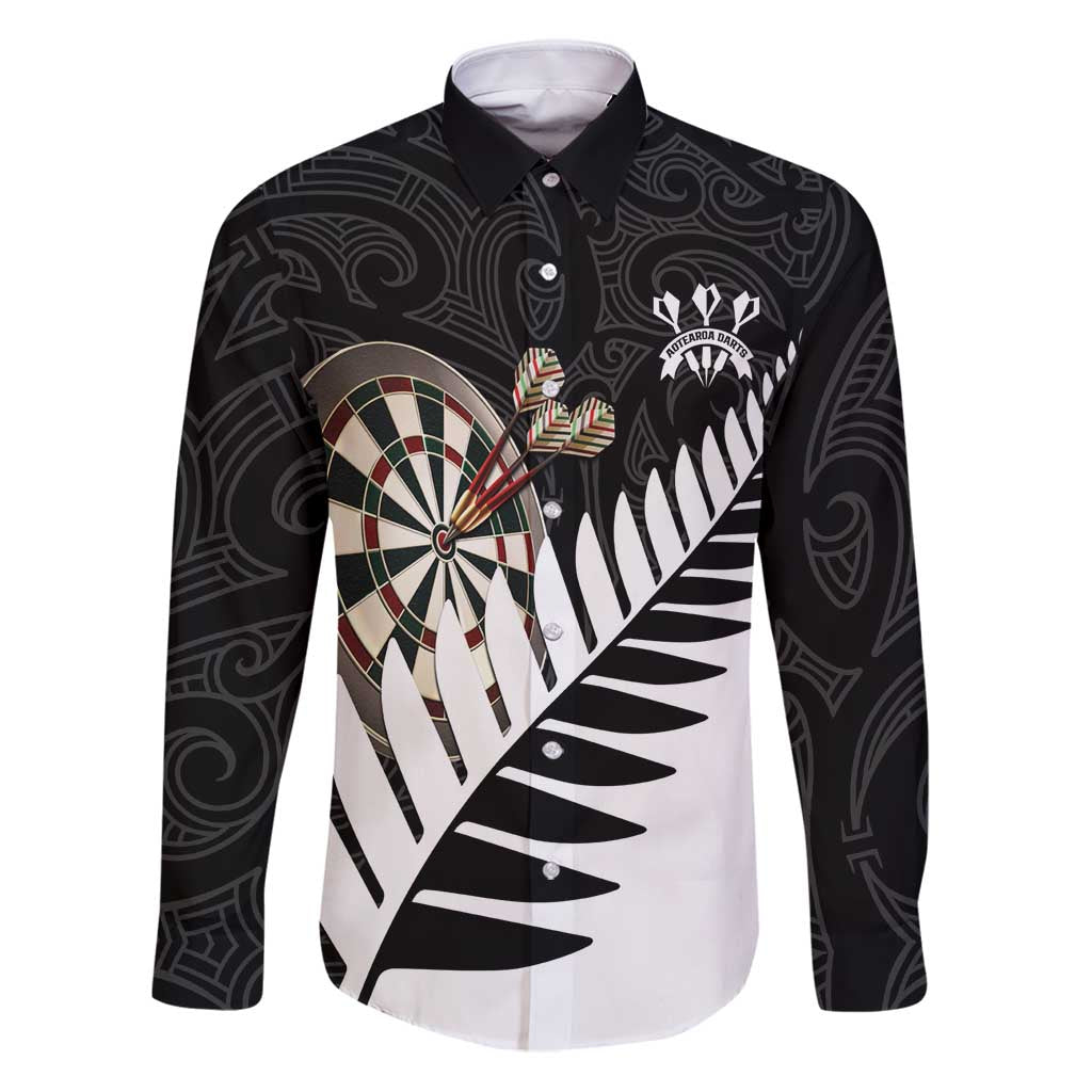Personalised New Zealand Darts Family Matching Puletasi and Hawaiian Shirt Silver Fern Aotearoa Maori Pattern - Polynesian Pride