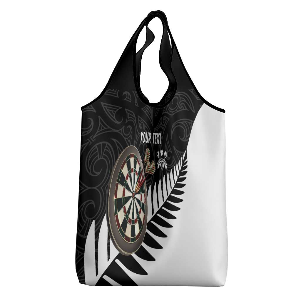Personalised New Zealand Darts Grocery Bag Silver Fern Aotearoa Maori Pattern LT14 - Polynesian Pride