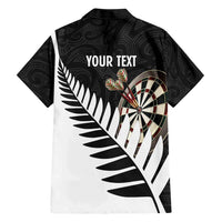 Personalised New Zealand Darts Hawaiian Shirt Silver Fern Aotearoa Maori Pattern - Polynesian Pride