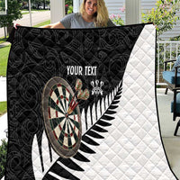 Personalised New Zealand Darts Quilt Silver Fern Aotearoa Maori Pattern - Polynesian Pride