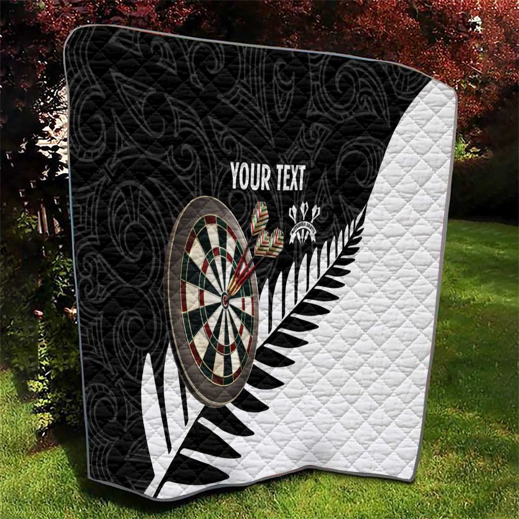 Personalised New Zealand Darts Quilt Silver Fern Aotearoa Maori Pattern - Polynesian Pride
