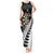 Personalised New Zealand Darts Tank Maxi Dress Silver Fern Aotearoa Maori Pattern - Polynesian Pride