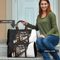 Personalised New Zealand Darts Travel Bag Silver Fern Aotearoa Maori Pattern - Polynesian Pride