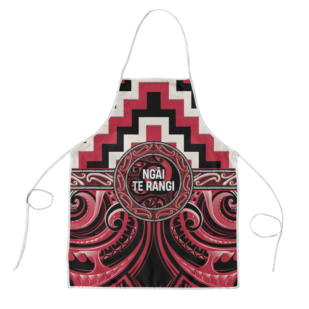 Aotearoa Ngai Te Rangi Apron Maori Iwi Poutama Puhoro Tattoo LT14 Red - Polynesian Pride