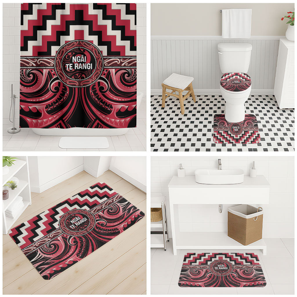 Aotearoa Ngai Te Rangi Bathroom Set Maori Iwi Poutama Puhoro Tattoo LT14 - Polynesian Pride
