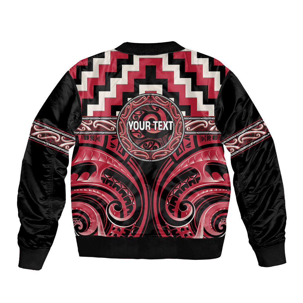 Aotearoa Ngai Te Rangi Personalised Bomber Jacket Maori Iwi Poutama Puhoro Tattoo LT14 - Polynesian Pride