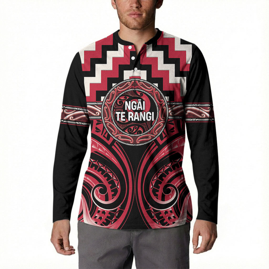 Aotearoa Ngai Te Rangi Personalised Button Sweatshirt Maori Iwi Poutama Puhoro Tattoo LT14 - Polynesian Pride