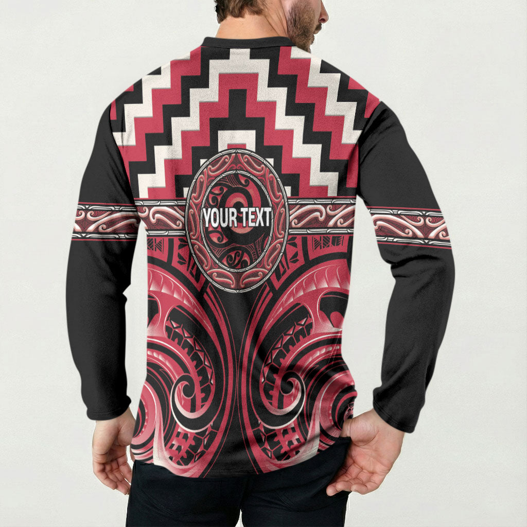 Aotearoa Ngai Te Rangi Personalised Button Sweatshirt Maori Iwi Poutama Puhoro Tattoo LT14 - Polynesian Pride