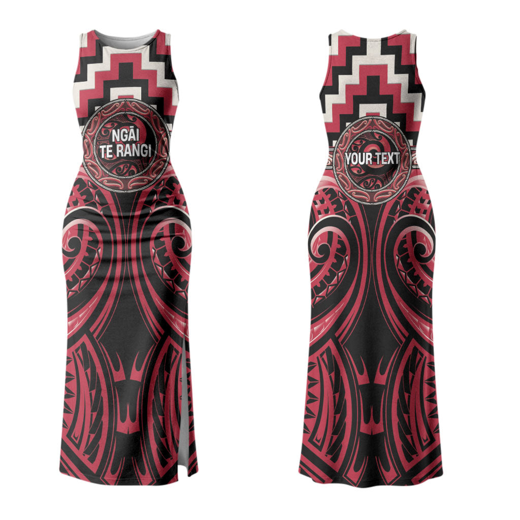 Aotearoa Ngai Te Rangi Personalised Couples Matching Tank Maxi Dress and Hawaiian Shirt Maori Iwi Poutama Puhoro Tattoo LT14 - Polynesian Pride