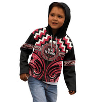 Aotearoa Ngai Te Rangi Personalised Kid Hoodie Maori Iwi Poutama Puhoro Tattoo LT14 - Polynesian Pride