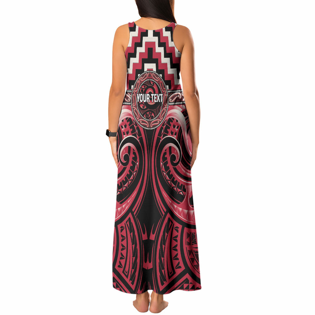 Aotearoa Ngai Te Rangi Personalised Tank Maxi Dress Maori Iwi Poutama Puhoro Tattoo LT14 - Polynesian Pride
