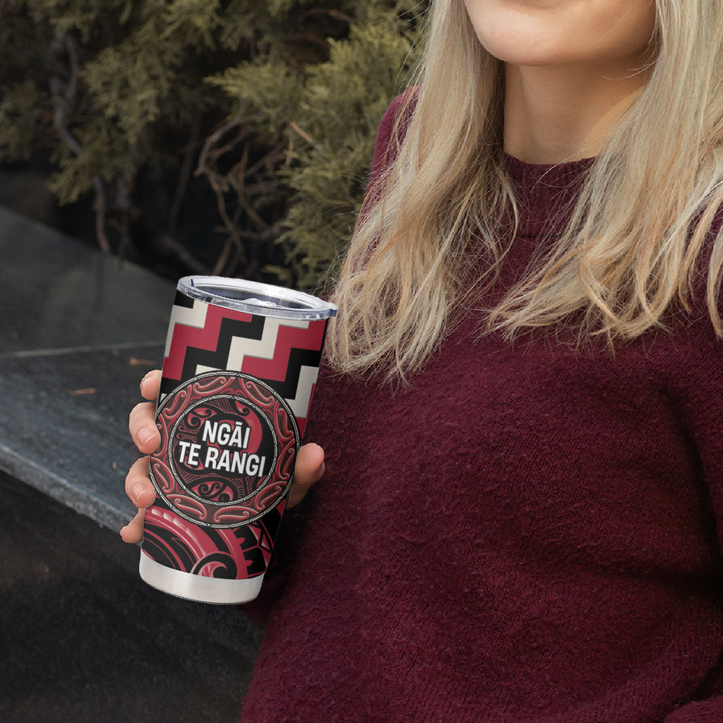 Aotearoa Ngai Te Rangi Personalised Tumbler Cup Maori Iwi Poutama Puhoro Tattoo LT14 - Polynesian Pride