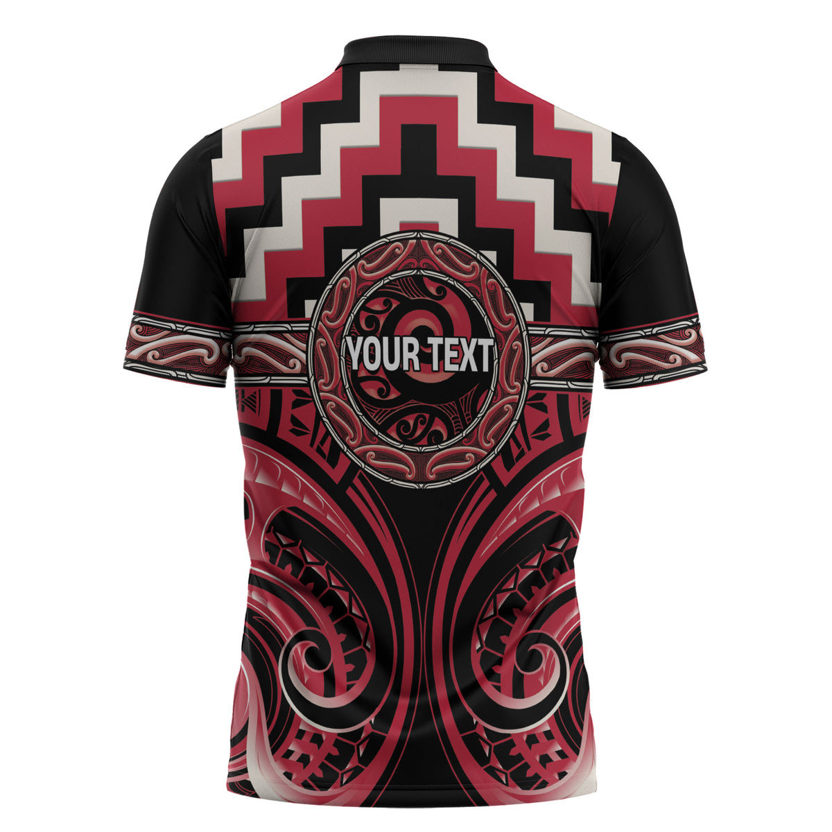 Aotearoa Ngai Te Rangi Personalised Zipper Polo Shirt Maori Iwi Poutama Puhoro Tattoo LT14 - Polynesian Pride