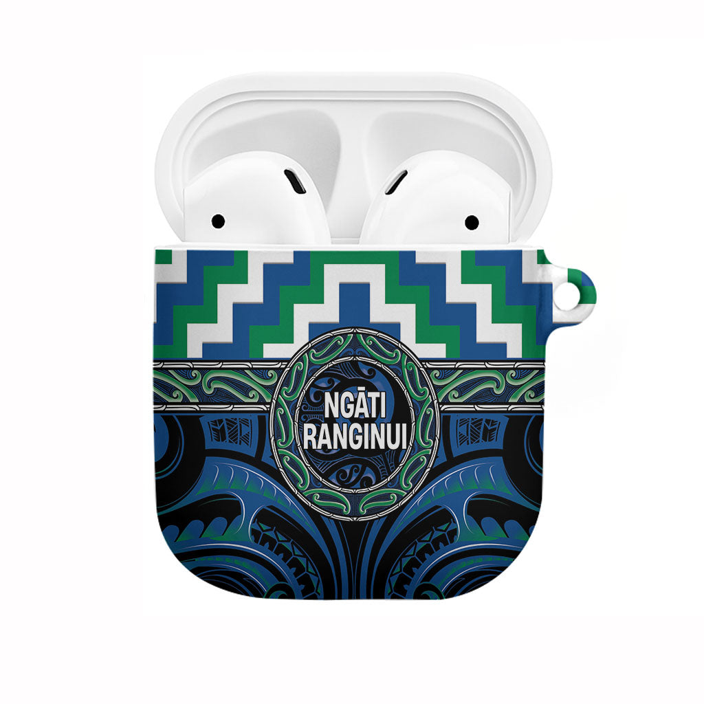 Aotearoa Ngati Ranginui AirPods Case Maori Iwi Poutama Puhoro Tattoo LT14 Green - Polynesian Pride