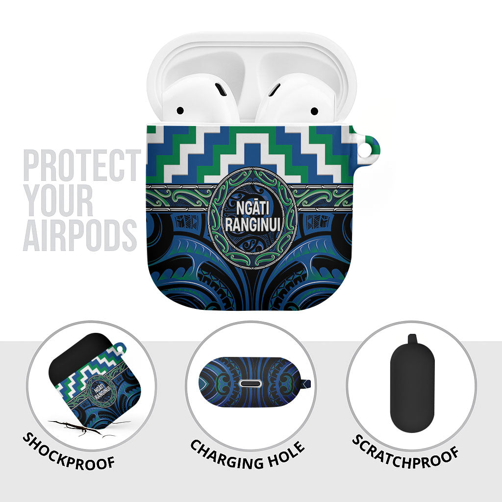 Aotearoa Ngati Ranginui AirPods Case Maori Iwi Poutama Puhoro Tattoo LT14 - Polynesian Pride