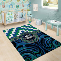 Aotearoa Ngati Ranginui Area Rug Maori Iwi Poutama Puhoro Tattoo LT14 - Polynesian Pride