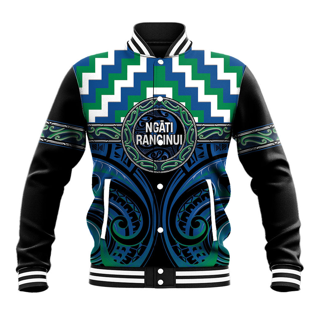 Aotearoa Ngati Ranginui Personalised Baseball Jacket Maori Iwi Poutama Puhoro Tattoo LT14 Unisex Green - Polynesian Pride