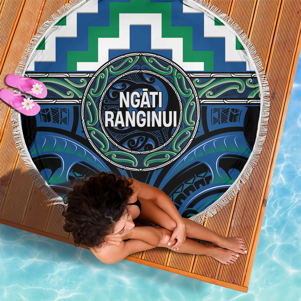Aotearoa Ngati Ranginui Beach Blanket Maori Iwi Poutama Puhoro Tattoo LT14 - Polynesian Pride