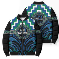 Aotearoa Ngati Ranginui Personalised Bomber Puffer Jacket Maori Iwi Poutama Puhoro Tattoo LT14 - Polynesian Pride