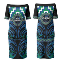 Aotearoa Ngati Ranginui Personalised Couples Matching Puletasi and Hawaiian Shirt Maori Iwi Poutama Puhoro Tattoo LT14 - Polynesian Pride