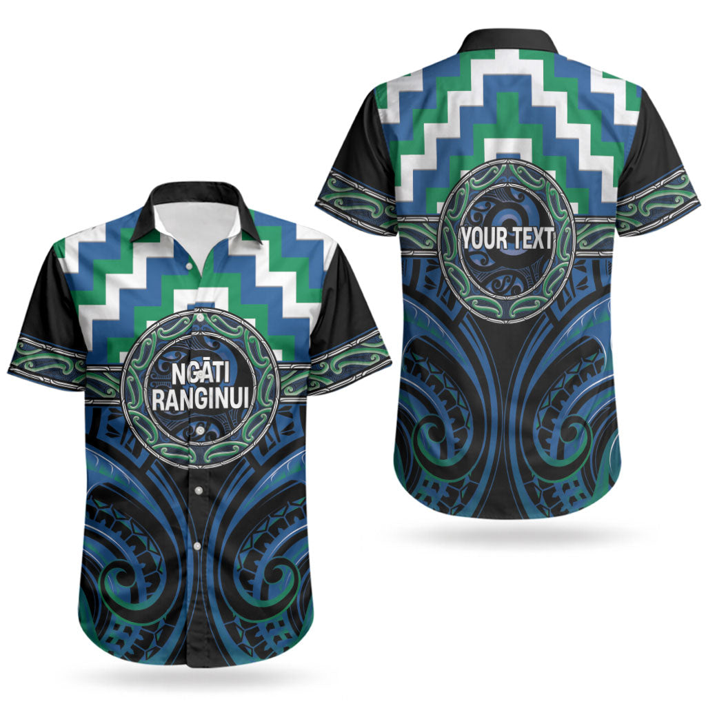 Aotearoa Ngati Ranginui Personalised Couples Matching Short Sleeve Bodycon Dress and Hawaiian Shirt Maori Iwi Poutama Puhoro Tattoo LT14 - Polynesian Pride