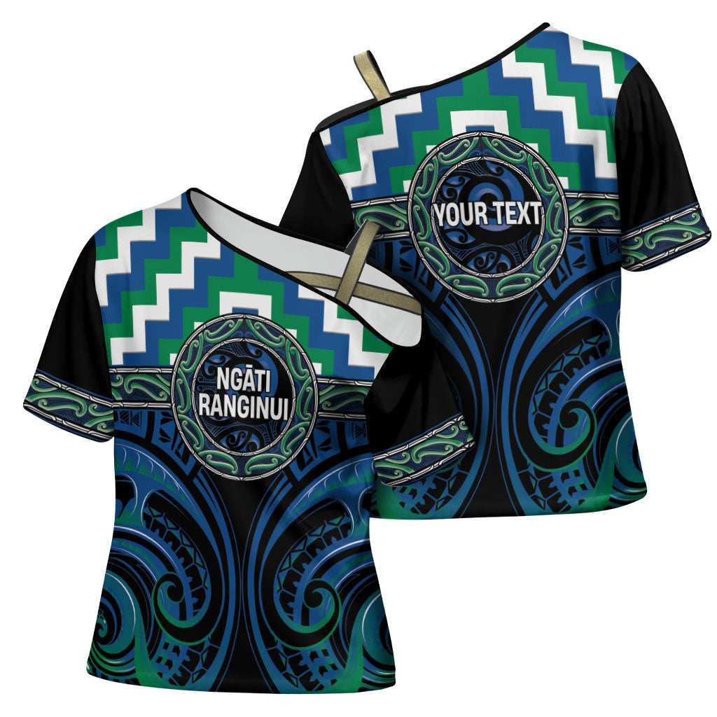 Aotearoa Ngati Ranginui Personalised Cross Shoulder Shirt Maori Iwi Poutama Puhoro Tattoo LT14 - Polynesian Pride