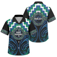 Aotearoa Ngati Ranginui Personalised Family Matching Tank Maxi Dress and Hawaiian Shirt Maori Iwi Poutama Puhoro Tattoo LT14 Son's Shirt Green - Polynesian Pride