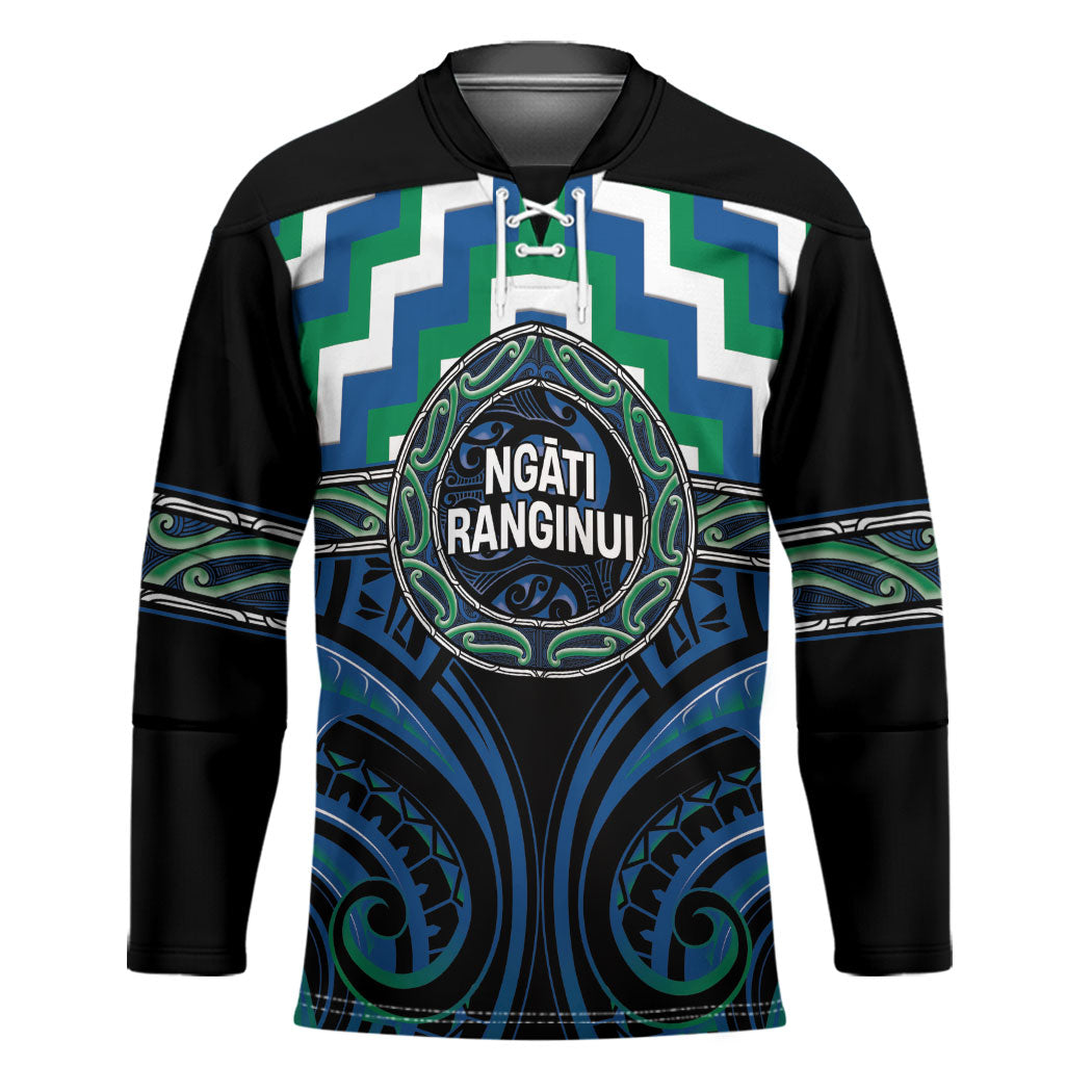 Aotearoa Ngati Ranginui Personalised Hockey Jersey Maori Iwi Poutama Puhoro Tattoo LT14 Unisex Green - Polynesian Pride